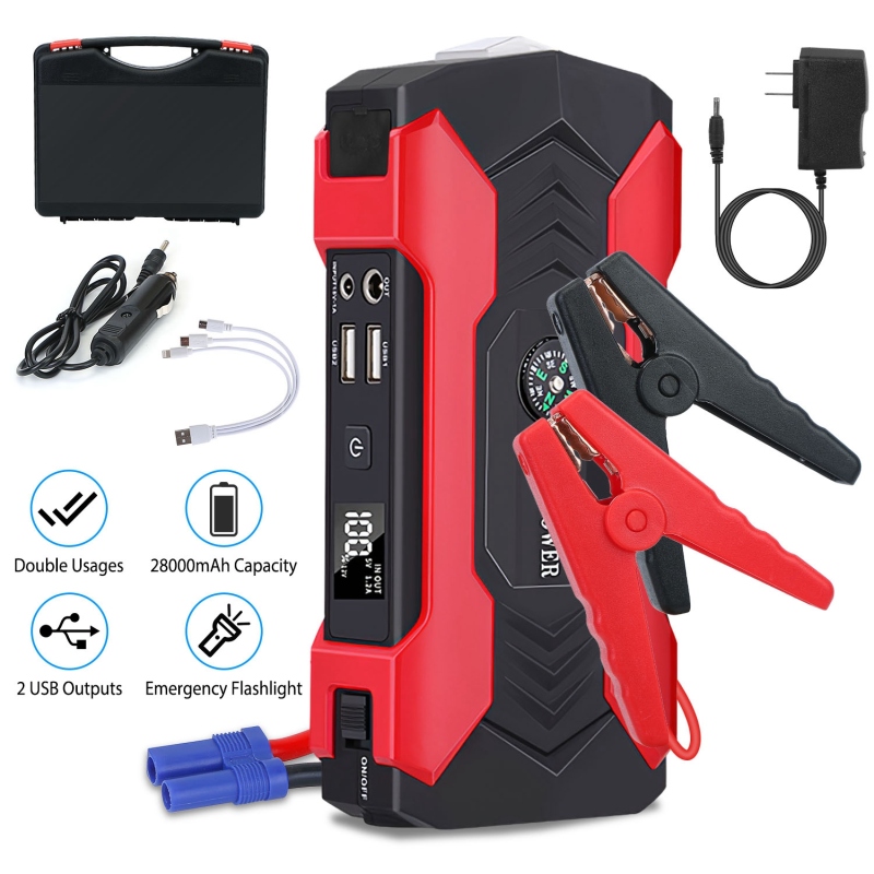 800A Jump Starter with LCD, 28000mAh