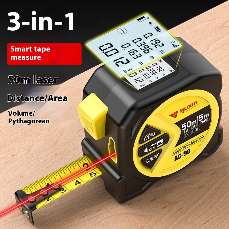 3-in-1 Laser Tape Measure, 50m